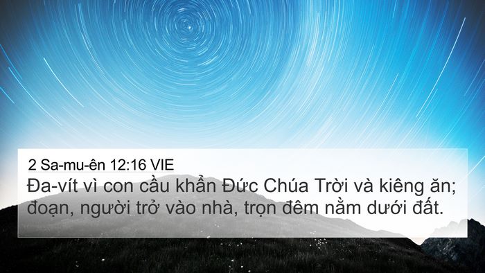 2 Sa-mu-ên 12:16 VIE Bible Verse Image