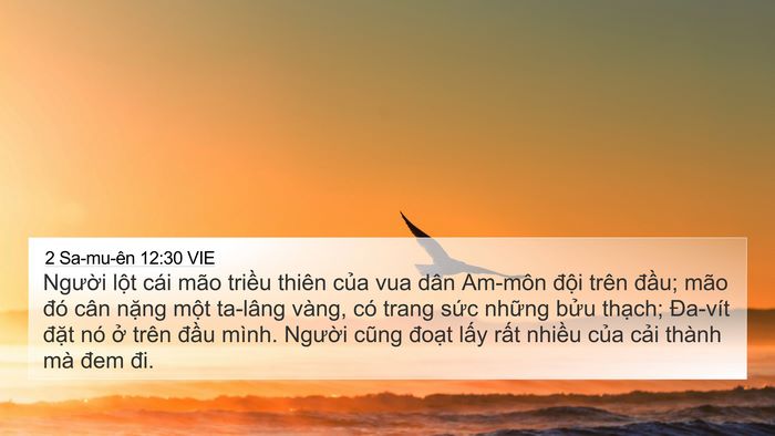2 Sa-mu-ên 12:30 VIE Bible Verse Image