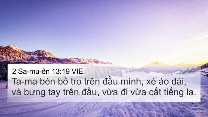2 Sa-mu-ên 13:19 VIE Bible Verse Image