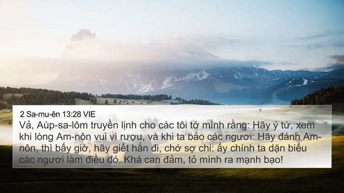 2 Sa-mu-ên 13:28 VIE Bible Verse Image