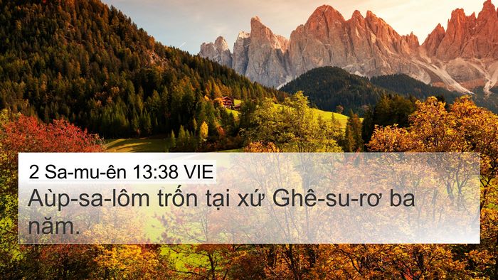 2 Sa-mu-ên 13:38 VIE Bible Verse Image