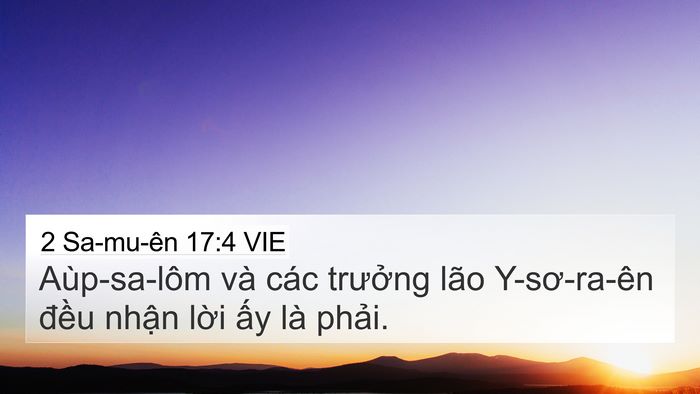 2 Sa-mu-ên 17:4 VIE Bible Verse Image