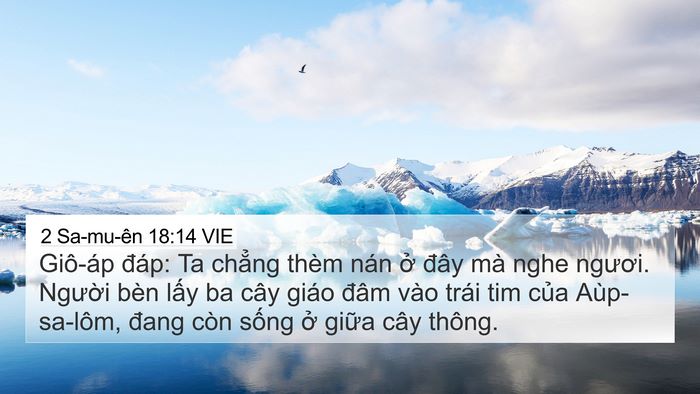 2 Sa-mu-ên 18:14 VIE Bible Verse Image