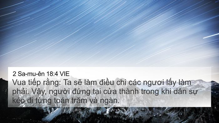 2 Sa-mu-ên 18:4 VIE 4K Wallpaper - Vua tiếp rằng: Ta sẽ làm điều chi các - 4K Wallpaper Bible Verse