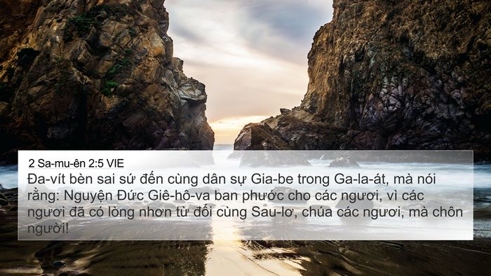 2 Sa-mu-ên 2:5 VIE 4K Wallpaper - Đa-vít bèn sai sứ đến cùng dân sự - 4K Wallpaper Bible Verse