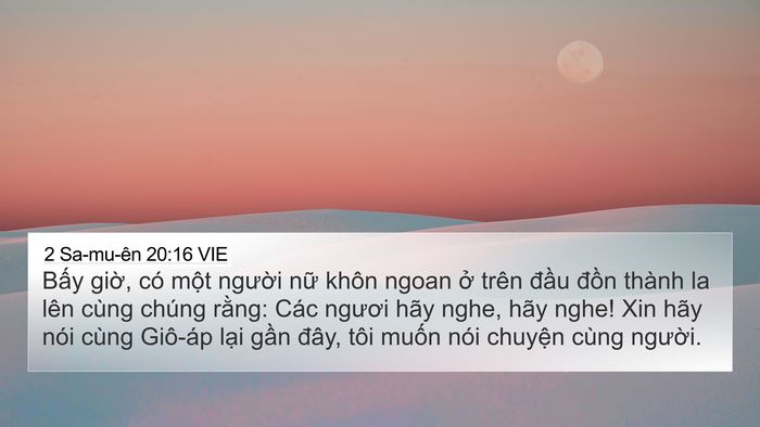 2 Sa-mu-ên 20:16 VIE Bible Verse Image