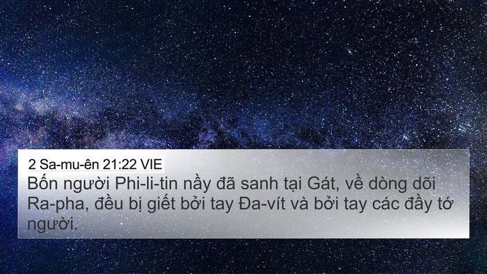 2 Sa-mu-ên 21:22 VIE 4K Wallpaper - Bốn người Phi-li-tin nầy đã sanh tại - 4K Wallpaper Bible Verse