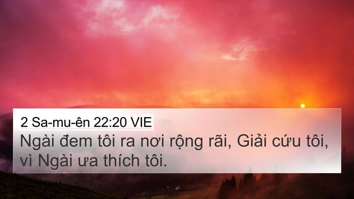 2 Sa-mu-ên 22:20 VIE Bible Verse Image