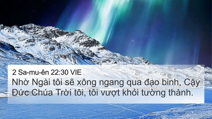 2 Sa-mu-ên 22:30 VIE Bible Verse Image