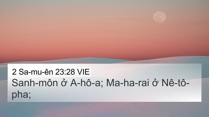 2 Sa-mu-ên 23:28 VIE Bible Verse Image