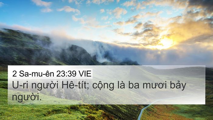 2 Sa-mu-ên 23:39 VIE Bible Verse Image
