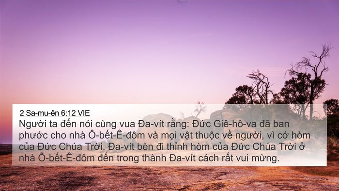 2 Sa-mu-ên 6:12 VIE Bible Verse Image