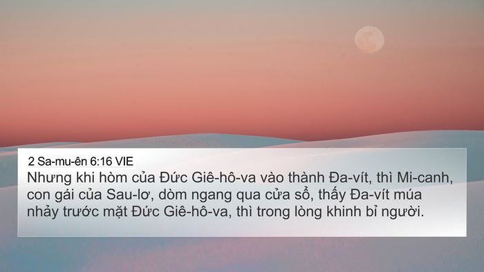2 Sa-mu-ên 6:16 VIE Bible Verse Image