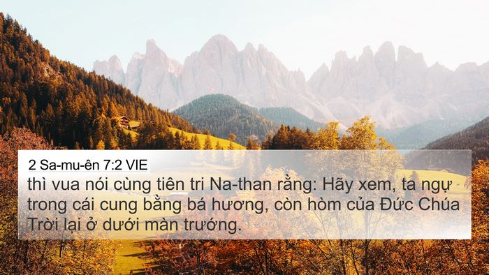 2 Sa-mu-ên 7:2 VIE 4K Wallpaper - thì vua nói cùng tiên tri Na-than rằng: - 4K Wallpaper Bible Verse