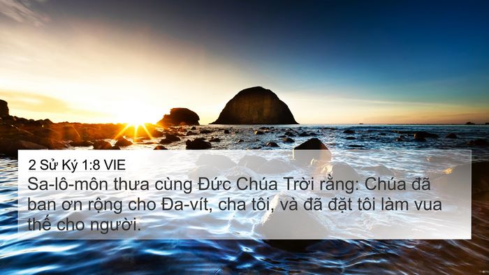 2 Sử Ký 1:8 VIE 4K Wallpaper - Sa-lô-môn thưa cùng Đức Chúa Trời - 4K Wallpaper Bible Verse