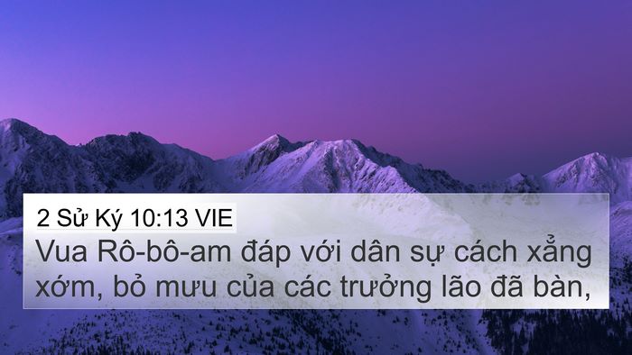 2 Sử Ký 10:13 VIE Bible Verse Image