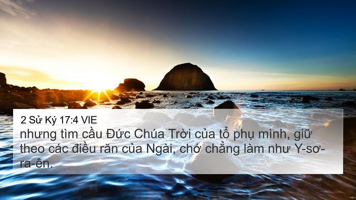 2 Sử Ký 17:4 VIE 4K Wallpaper - nhưng tìm cầu Đức Chúa Trời của tổ - 4K Wallpaper Bible Verse