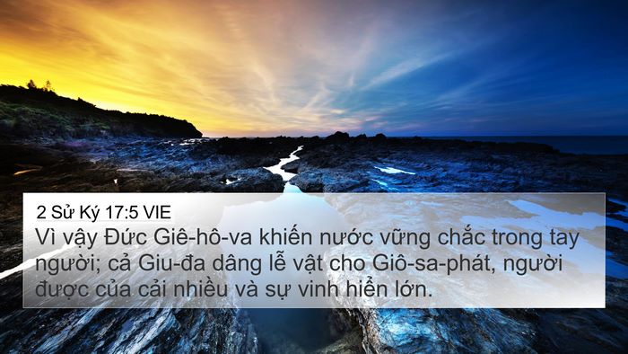2 Sử Ký 17:5 VIE Bible Verse Image