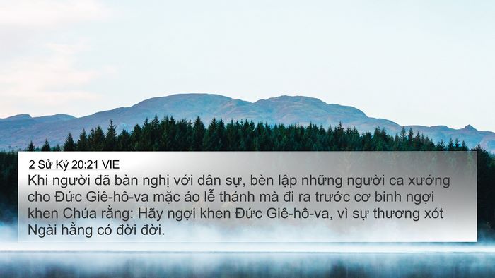 2 Sử Ký 20:21 VIE Bible Verse Image