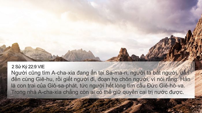 2 Sử Ký 22:9 VIE Bible Verse Image