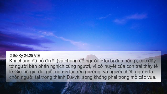 2 Sử Ký 24:25 VIE Bible Verse Image