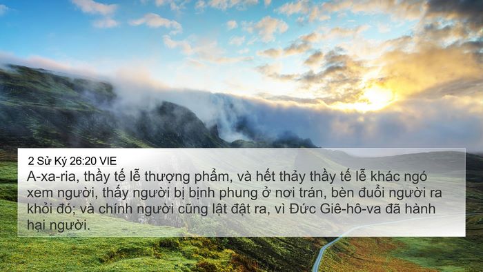 2 Sử Ký 26:20 VIE Bible Verse Image