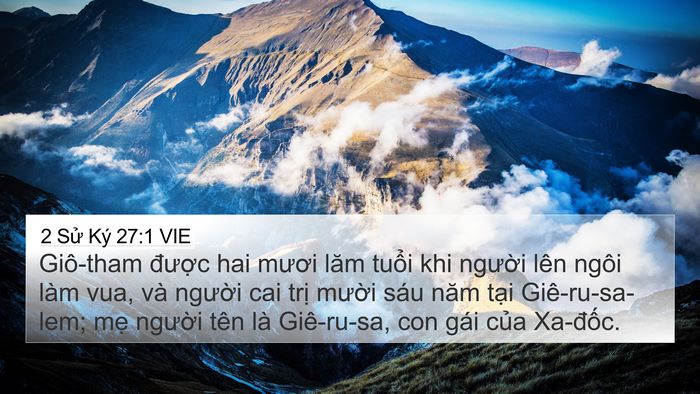 2 Sử Ký 27:1 VIE Bible Verse Image