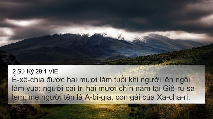 2 Sử Ký 29:1 VIE Bible Verse Image