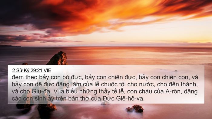 2 Sử Ký 29:21 VIE Bible Verse Image