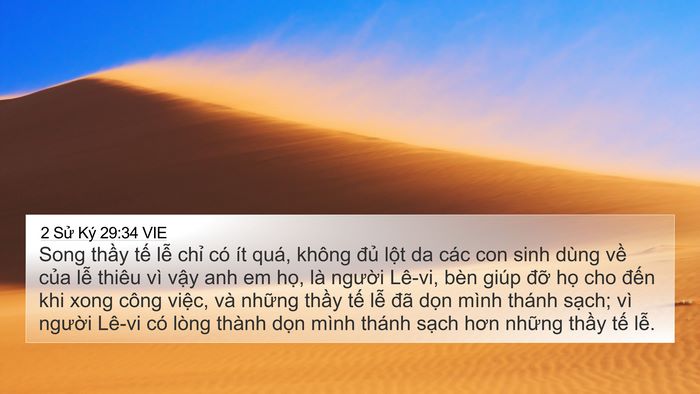2 Sử Ký 29:34 VIE Bible Verse Image