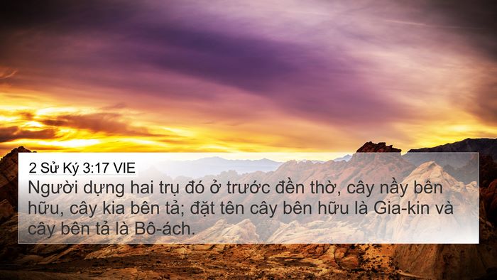2 Sử Ký 3:17 VIE Bible Verse Image