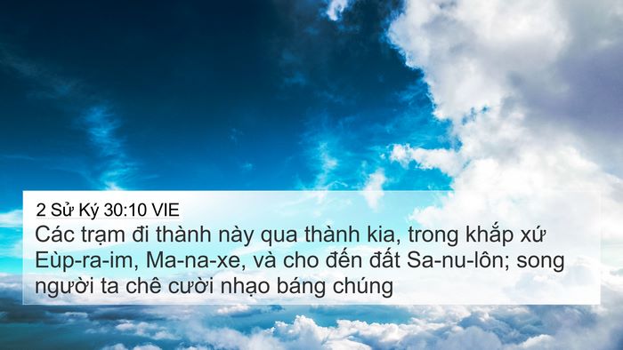 2 Sử Ký 30:10 VIE Bible Verse Image