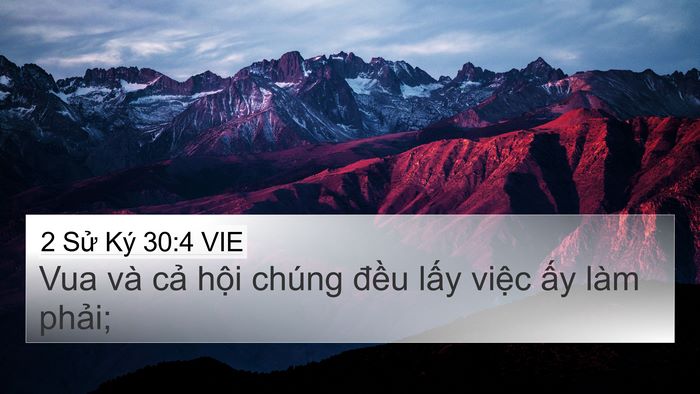 2 Sử Ký 30:4 VIE Bible Verse Image