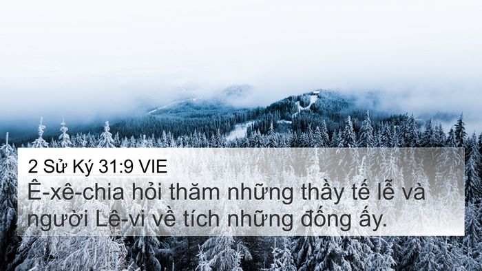 2 Sử Ký 31:9 VIE 4K Wallpaper - Ê-xê-chia hỏi thăm những thầy tế lễ - 4K Wallpaper Bible Verse