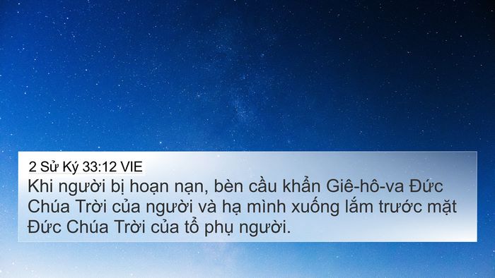 2 Sử Ký 33:12 VIE Bible Verse Image