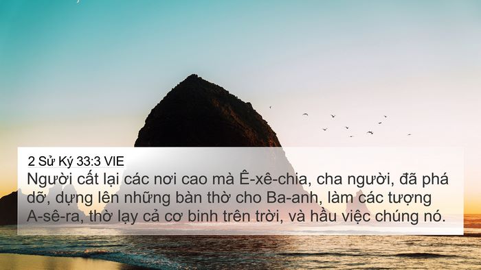 2 Sử Ký 33:3 VIE Bible Verse Image