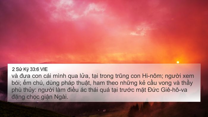 2 Sử Ký 33:6 VIE Bible Verse Image