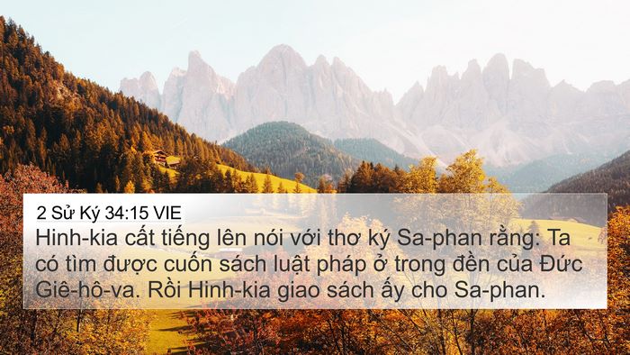 2 Sử Ký 34:15 VIE Bible Verse Image