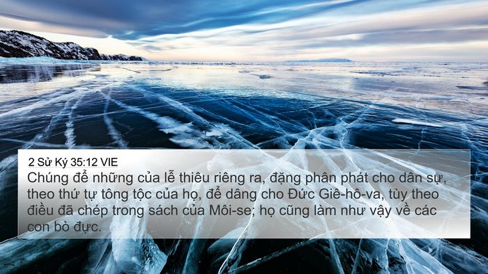 2 Sử Ký 35:12 VIE Bible Verse Image