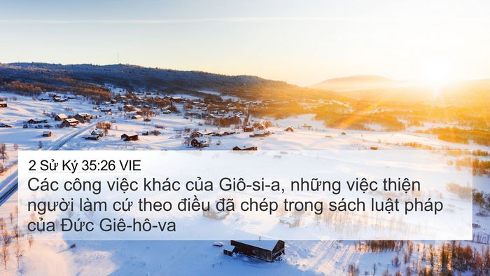 2 Sử Ký 35:26 VIE Bible Verse Image