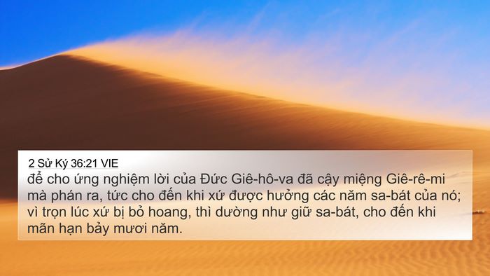 2 Sử Ký 36:21 VIE Bible Verse Image