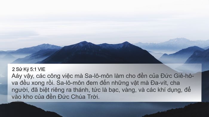 2 Sử Ký 5:1 VIE Bible Verse Image