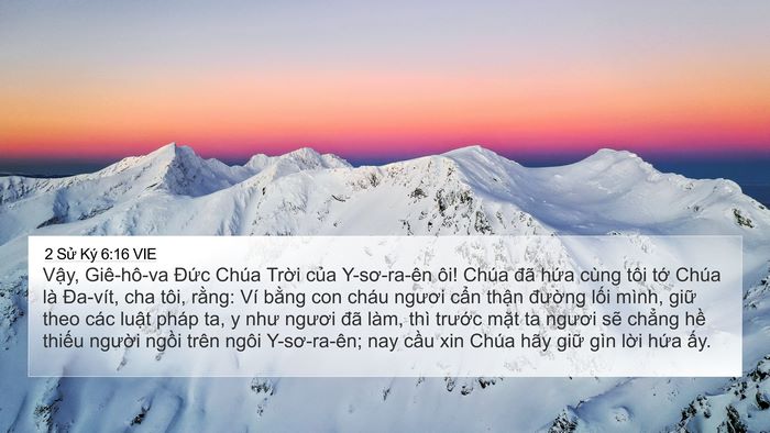 2 Sử Ký 6:16 VIE Bible Verse Image