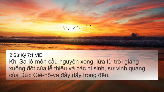 2 Sử Ký 7:1 VIE Bible Verse Image