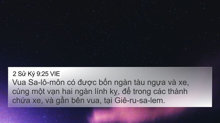 2 Sử Ký 9:25 VIE Bible Verse Image