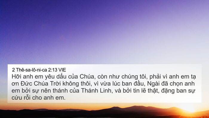 2 Thê-sa-lô-ni-ca 2:13 VIE Bible Verse Image