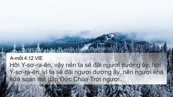 A-mốt 4:12 VIE 4K Wallpaper - Hỡi Y-sơ-ra-ên, vậy nên ta sẽ đãi - 4K Wallpaper Bible Verse
