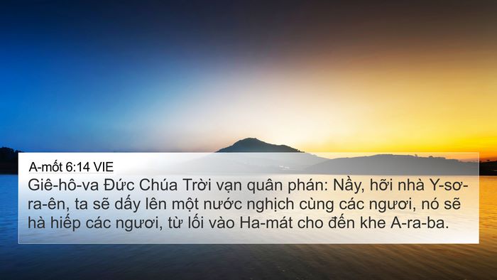 A-mốt 6:14 VIE Bible Verse Image