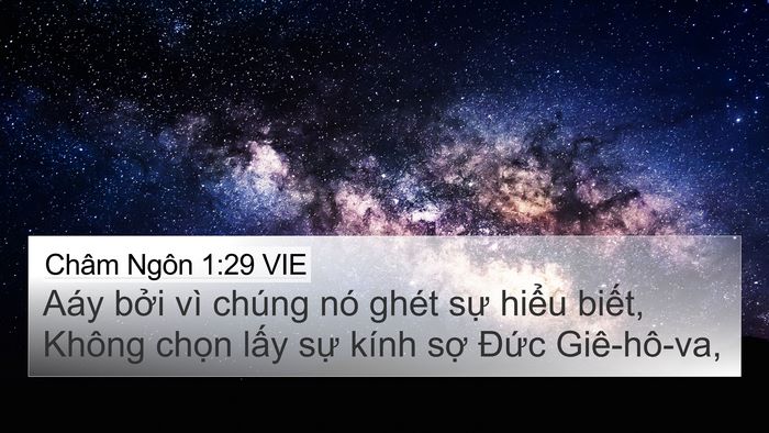 Châm Ngôn 1:29 VIE Bible Verse Image