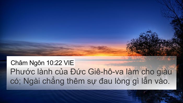 Châm Ngôn 10:22 VIE Bible Verse Image